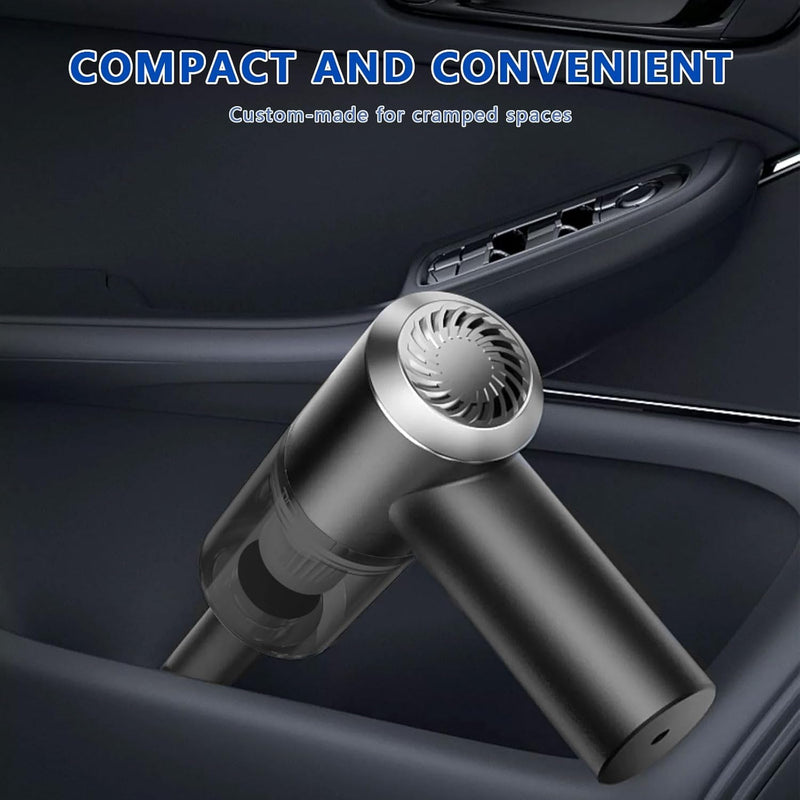 Primizia Mini Aspirateur À Main Sans Fil, (6000Pa,120W,7.4V) Petit Aspirateur De Voiture Portable Puissant Pour Voiture,Noir