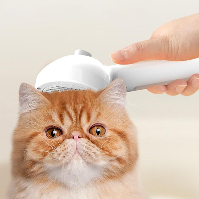 Brosse À Vapeur 3En1 Pour Chat Et Chien - Steamy Antistatique Et Résistante Aux Nœuds - Idéal Pour Massage Et Soin