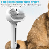 Brosse À Vapeur 3En1 Pour Chat Et Chien - Steamy Antistatique Et Résistante Aux Nœuds - Idéal Pour Massage Et Soin